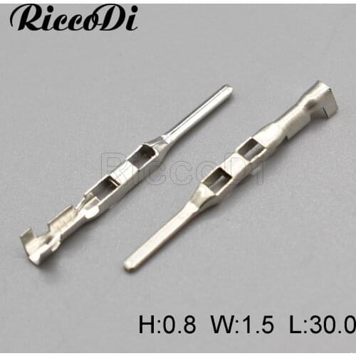 100 Pcs 1.5MM Automotive Crimping Wire Terminal Brass Tinned Male Splice Pins Of FCI 211CL2S2160