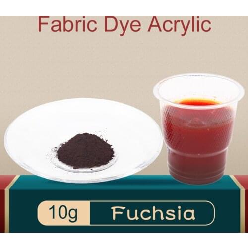 10g Fuchsia Fabric Dye Acrylic Paint Dye for Clothing Color Dyestuff for Textile Cotton Nylon Silk Clothes Dye