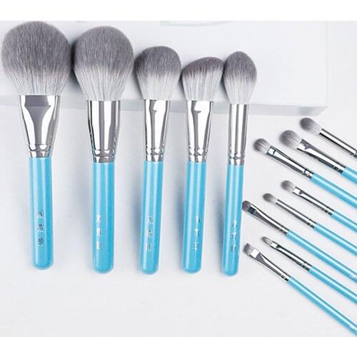 13pcs Makeup Brush/ The Iris Series High Quality Synthetic Hair Brushes Set-powder Blush Foundation Eyeshadow Beauty