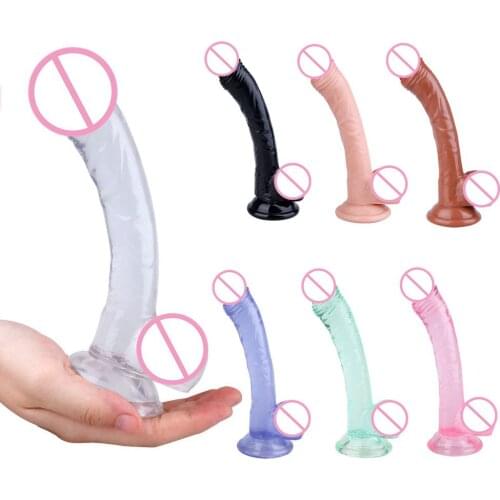 19cm Long Realistic Dildo for Women Masturbation With Suction Cup Big Artificial Penis Strapon Dildo Sex Toys For Women Men Gay