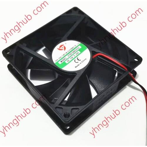 YTD158025S DC 15V 0.35A 2-wire 80x80x25mm Server Cooling Fan