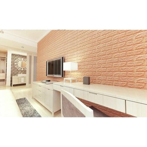 70*77cm Brick wall Stickers DIY 3D PE Foam Wallpaper Panels Room Decal Stone Decoration Embossed Self Adhensive 3D Brick Wall