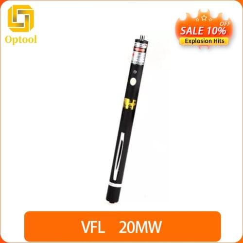 Free shipping VFL 20mw FTTH Red Pen vfl Style Light Fiber Optic Cable Tester pen type red Visual Fault Locator Optica Cable CATV