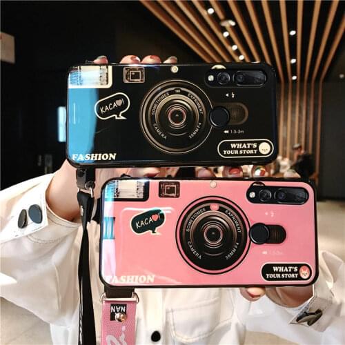 Blu Ray Camera Case For Huawei Mate 8 9 10 Pro P10 P9 Plus Soft Silicone Cover For Huawei Mate 10 P10 Lite Coque with Long Strap