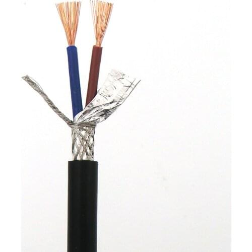 Shielded Wire Sheath Cable 2, 3, 4 Core 0.5mm² with Pure Oxygen Free Copper Double Shield Signal Control Wire RVVP