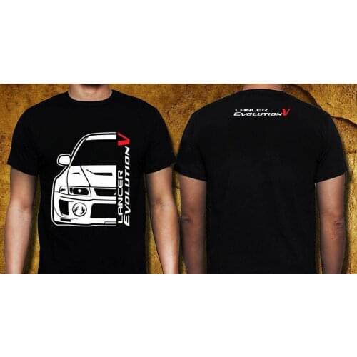 Classic Japanese Car Fans Lancer Evo Evolution V T-Shirt new Fashion Men MenS T Shirt Cotton Men Short Sleeve Tee Shirts