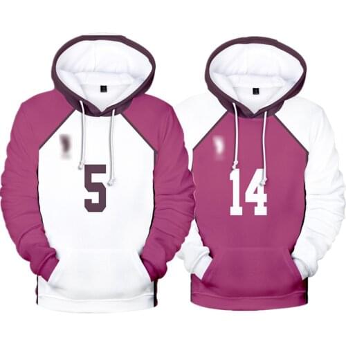 Haikyuu!! Tendo Satori Hoodies Sweatshirts Cosplay Costume Kawachi Ichi 3D Printing Pullover Tops Women Shirabu Kenjiro Clothing