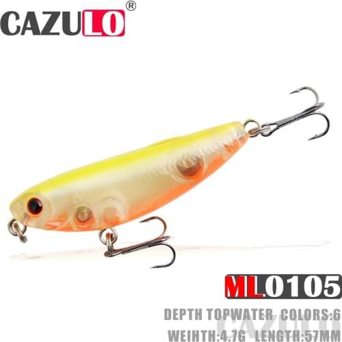 Pencil Fishing Accessories Lure Weights 4.7g 57mm Floating Baits Topwater Wobblers De Pesca Trolling For Pike Fish Tackle Leurre