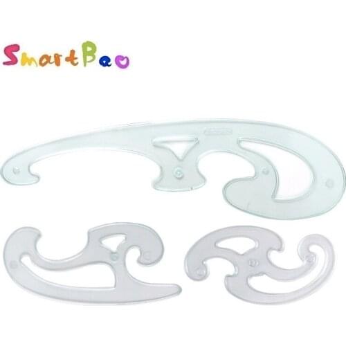 Cloud Ruler French Curve Rulers Cloud Shape Drawing Tool Curve Template for Art (3 Pieces/Set)