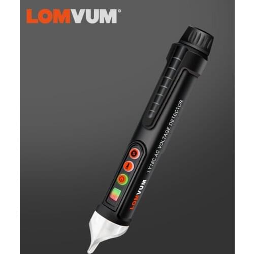 LOMVUM Circuit Breaker Finder Pencil Voltage Tester Non-Contact Voltage Testers 12-1000V AC Led Flashlight Beeper Detector Pen