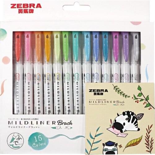 Japan ZEBRA WFT8 Double-nib Highlighter Rainbow Color Highlighter Marker Pen School Supplies