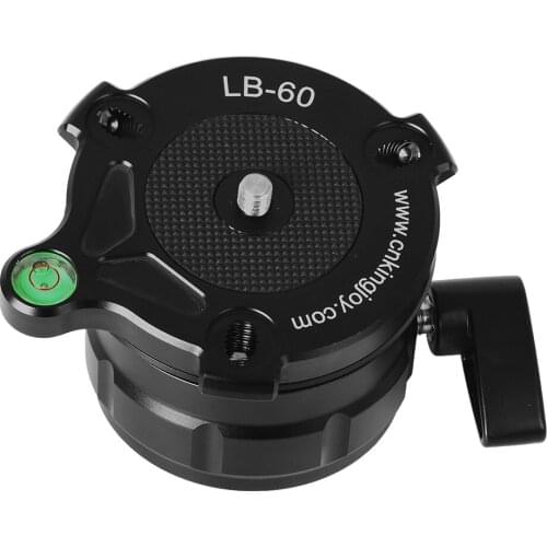Moveski LB-60 Quick Release Plate Tripod Plate Aluminum Alloy Ball-Head Adapter for Heavy Duty 12KG 1/4'' & 3/8