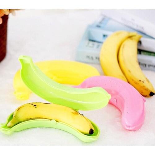 New Qualified Cute 3 Colors Fruit Banana Protector Box Holder Case Lunch Container Storage Box For Kids Protect Fruit Case