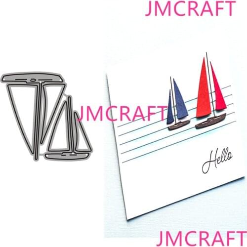 JMCRAFT 2021 New Beautiful Sailboat Metal Cutting Die For Scrapbooking Practice Hands-on DIY Album Card Handmade Tool