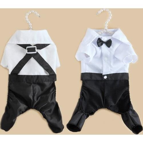 Clothes for Small Dogs Puppy Teddy Poodle Chihuahua Coat Handsome Pets Dog Suit Wedding Dress Pet Clothes ropa para perro