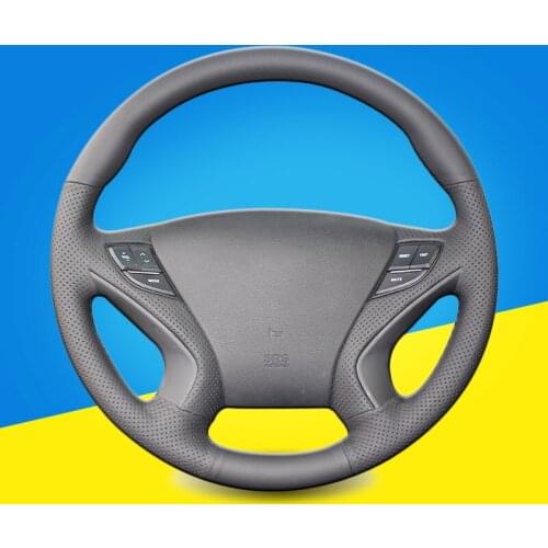 Car Steering Wheel Cover for Hyundai Sonata 8 2011 2012 2013 2014 Auto Braid On The Steering Wheel Covers Interior Accessories
