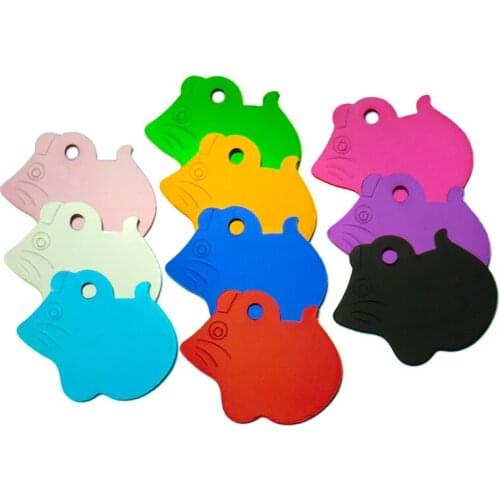 Wholesale 100Pcs Personalized Dog ID Tag Engraved Pet Dog Name Phone Anti-lost Pet Cat Dog Collar Accessories Aluminum Pet Shop