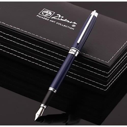 Picasso 912 Daphne Pimio Metal Fountain Pen Iridium Fine Nib 0.5mm Blue/Black Ink Pen Gift Box Optional for Business Office