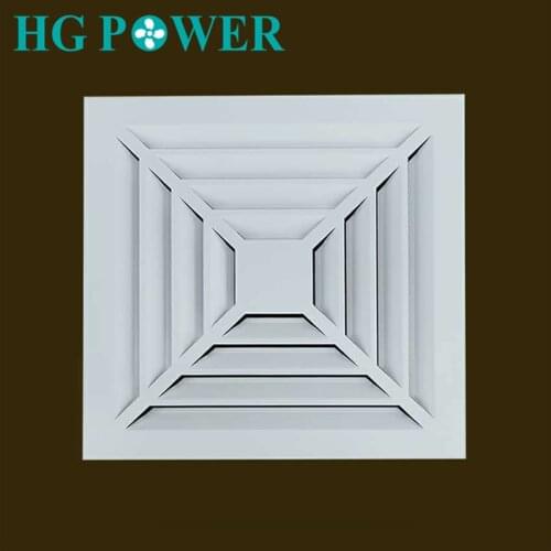 Plastic Ceiling Diffuser Square Aluminum Alloy Grille Air Extractor Outlet Exhaust Fan Cover Bathroom Kitchen Hood Ventilation