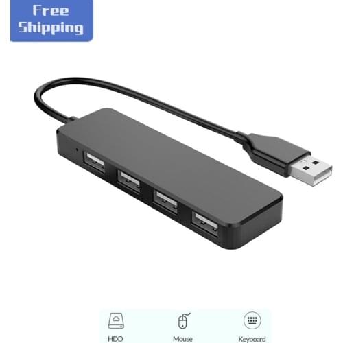 Mini USB HUB Multi 4 Ports High Speed USB 2.0 Splitter Portable For Windows Mac OS Android Laptop Accessories