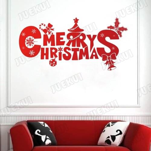 Christmas DIY Decorative Window Murals Wallpaper Stickers for Holiday Living Room Home Background Vinyl Wall Decals Windows TA35