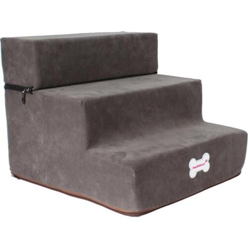 3 Tiers Steps Pet Dog Stairs Step Flannel Dog Detachable Three-Story Staircase Assembly Removable Wash Dog Stairs Pet Supplies