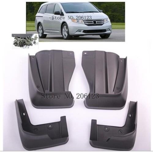Mud Flap For HONDA ODYSSEY JDM 2009 - 2013 Mudflaps Set MOLDED Mud Flaps Splash Guards Front Rear Mud Flap Mudguards Fender