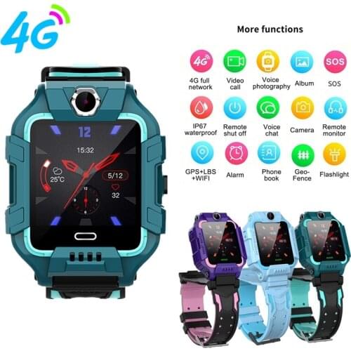 4G Kids Smart Watch 90 degree upright flip Y99 GPS WIFI LBS Tracker Phone Watch SOS Video Call for Children Anti Lost Monitor
