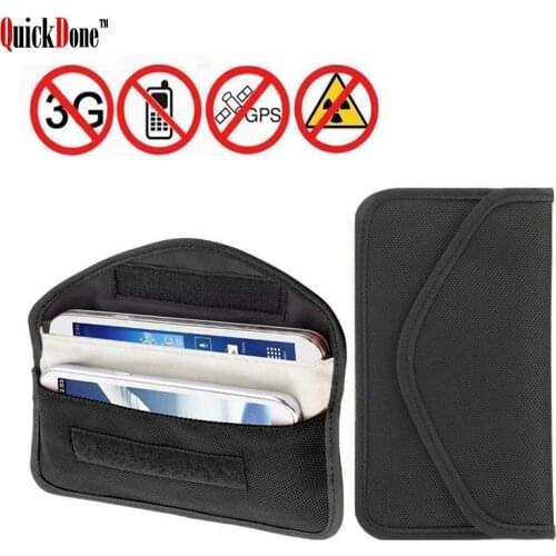 Faraday ID Card Storage Bag RFID Blocker Mobile Phone FOB Signal Blocking Shielding Pouch Wallet Case For Car Key Card RFID017