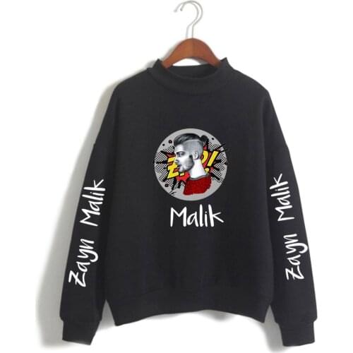 Print Turtleneck ZAYN Sweatshirts Women/Men Harajuku Long Sleeve Sweatshirts Casual Streetwear ZAYN Sweatshirts Autumn Pullover