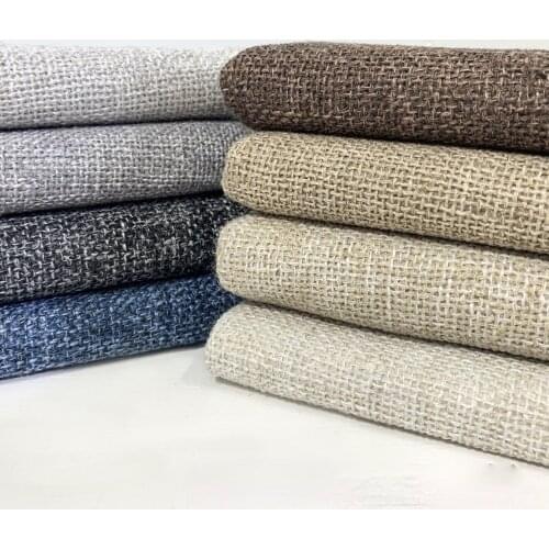 Textile City Plain Japanese Style Sofa Fabric Linen Thickened Cushion Cover Custom Luggage Home Furnishing DIY Cloth 150cm Width