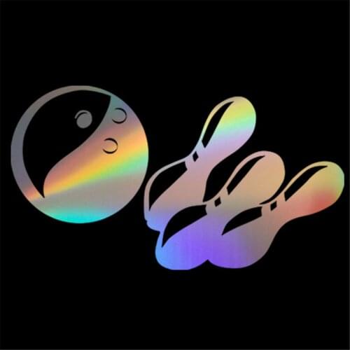 BOWLING BALL AND PINS SPORT Sticker Window Vinyl Bumper Car Bike Wall Home Decal