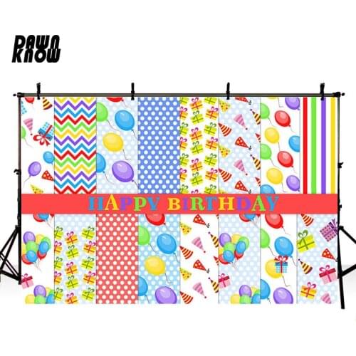 DAWNKNOW Balloon Color Vinyl Photography Background For Baby Cartoon Bear Photo Shoot Backdrop For Wedding Photo Studio G1013