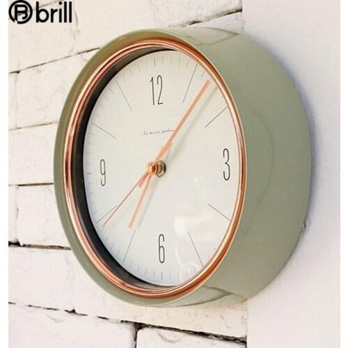 Vintage Wall Clock Home Silent 3d Korea Desk Clock Retro Green Wall Watch Decorations Clocks Wall Home Decor Living Room Horloge