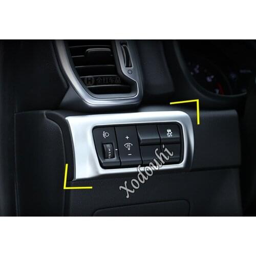 Car Sticker Styling Cover Body Detector Front Head Fog Light Switch Button Trim Frame Lamp 1pcs For Kia Sportage KX5 2019 2020