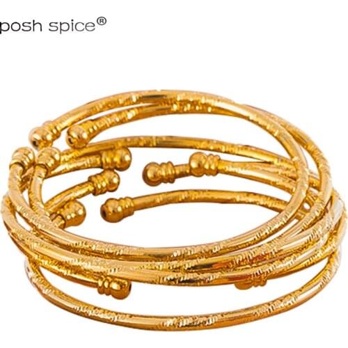 3mm Ethiopian Bangles Bracelets in Dubai Africa Bangles for Women Indian Ball Bangles Middle East Wedding Jewelry Gift