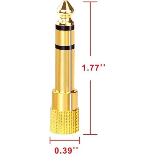 Durable 6.5 to 3.5 Gold-plated Plug 6.35mm 3.5mm for Electric Piano Drum Earphone Audio- Plug Adapter Convertor 3Pcs HCCY