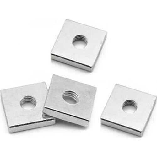 35pcs M4 Quartet Nut Thin Muff Sleeve Carton Steel Square Nuts Muffs Sleeves 4.8 Grade GB39