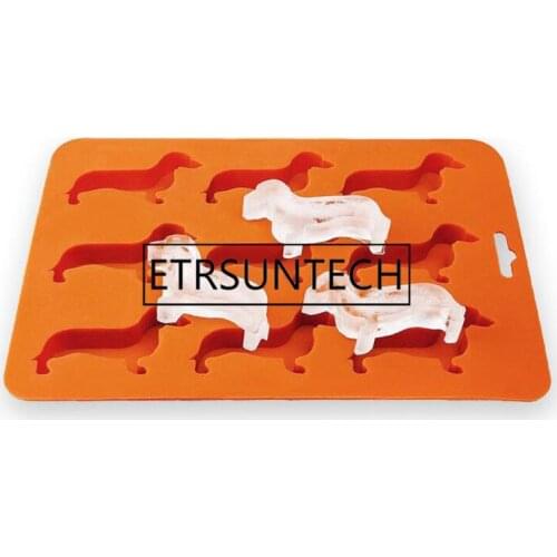 50pcs 9 Cavity Silicone Dachshund Puppy Ice Cube Chocolate Cookie Mold DIY Home Ice Tray Kitchenware Ice Cube Manufacturing