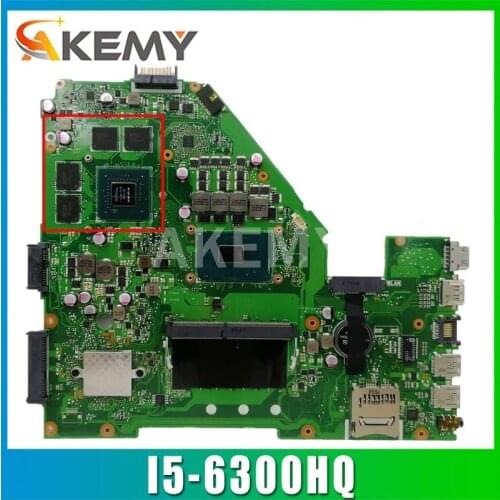 Akemy X550VQ Mainboard for ASUS X550VX X550VQ FZ50VX FH5900V X550VX Laptop motherboard tested original I5-6300HQ GT940M 4GB RAM