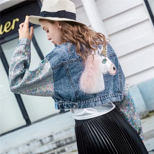 Женские джинсовые куртки ANRAEQI China At AliExpress