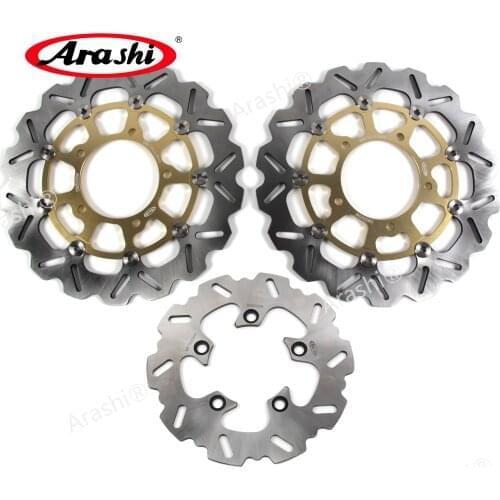 Arashi 1 Set 310 / 220 mm For SUZUKI GSX R 750 2006 2007 CNC Full Floating Front Rear Brake Disc Rotor GSXR750 GSX750R GSX-R 750