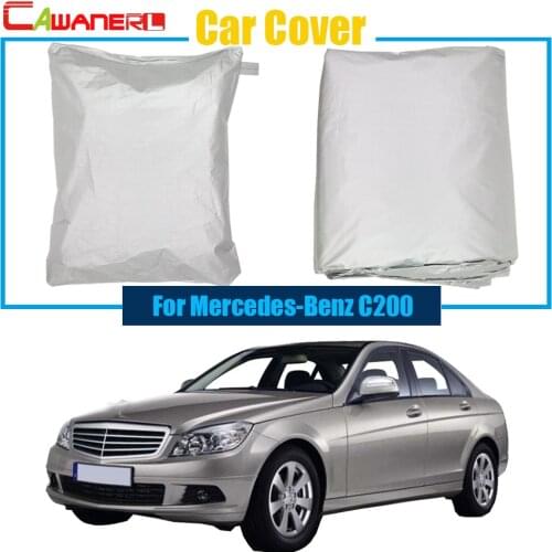 Cawanerl Car Cover Rain Sun Snow Resistant Anti UV Protection Cover Sun Shade Dustproof For Mercedes-Benz C200 High Quality