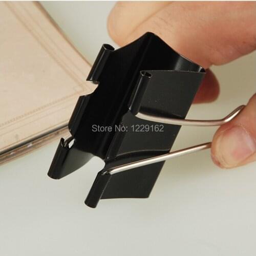 Free shipping (12pcs/pack)32mm high quality black paper clip bill clip metal binder clip stationery