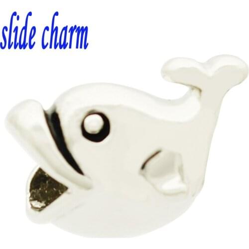 Slide charm Free shipping marine organisms bullhead animal charm beads fit Pandora bracelet