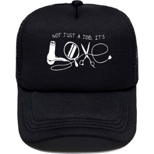 2020 Fashion Hairdresser Print Casual Funny Baseball Cap Trucker Hat For Women Men Unisex Mesh Adjustable Size Parent-child Hats