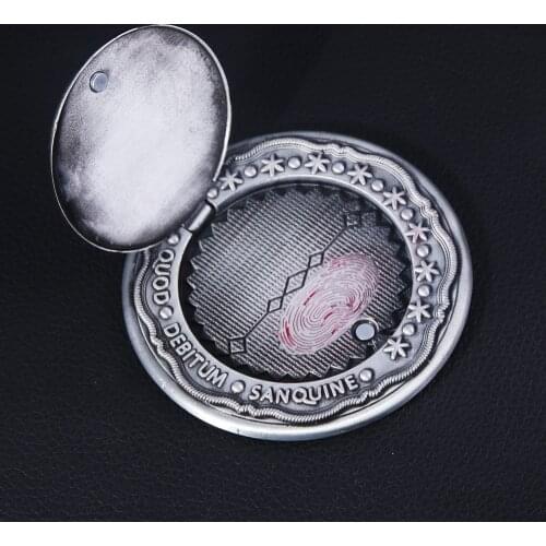 Big Size John Wick Coin Skull KeychainBlood Oath Marker Can Open Magnets Magnetically Attract Coins Props Simulation Collection