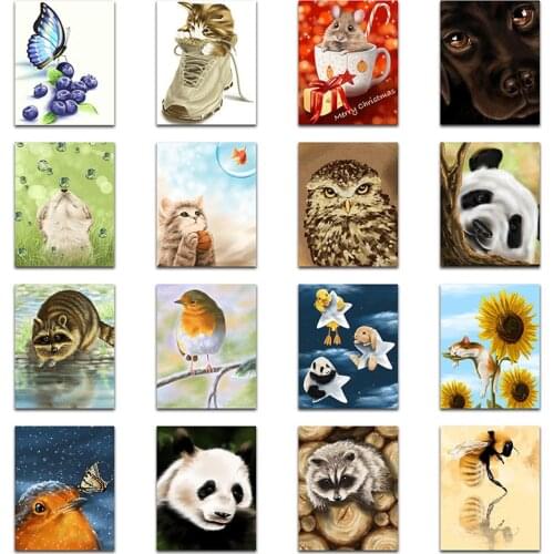 Diamond mosaic Animal butterfly cat 5D Diamond painting Cross stitch mouse dog Full Square Diamond embroidery owl panda bird bee