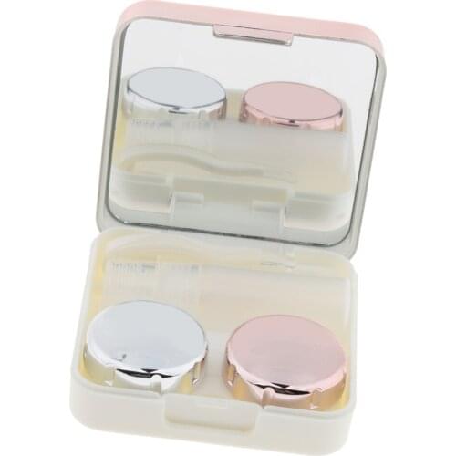 Outdoor Portable Mirror Contact Lens Travel Kit Easy Carry Case Storage Box