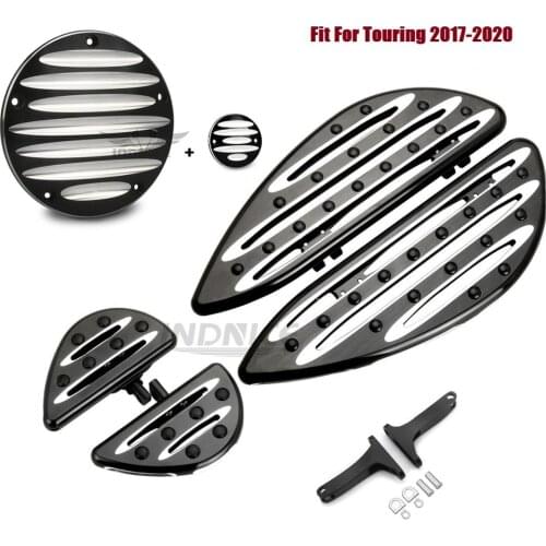 Rider Passenger Floorboards Footboards Derby timer cover fit For harley 2017-2019 Ultra Limited Low FLHTKL